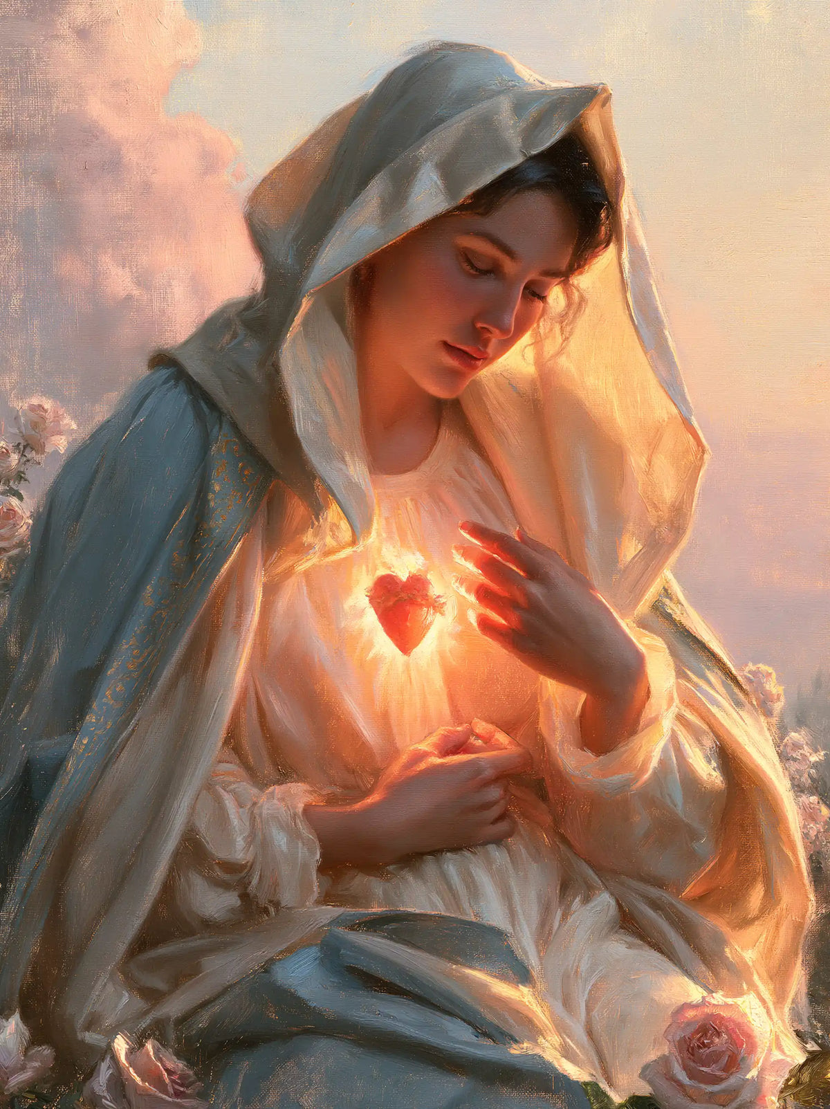 Le Cœur immaculé de Marie — La Clarté entre les doigts et les roses