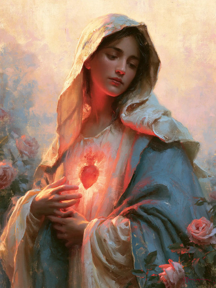 Le Cœur immaculé de Marie — Le Reflet rose sous les paupières closes