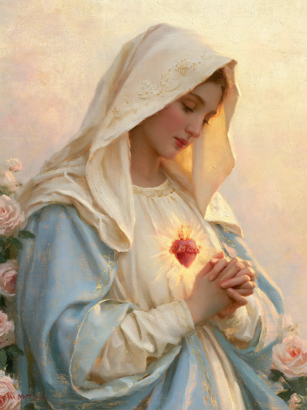 Le Cœur immaculé de Marie — La Prière claire au milieu des roses