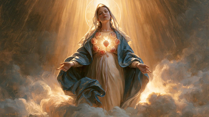 Le Cœur immaculé de Marie — Les Paumes dans l’averse de rayons