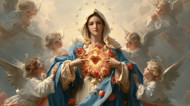 Le Cœur immaculé de Marie — Le Cœur entre les prières ailées