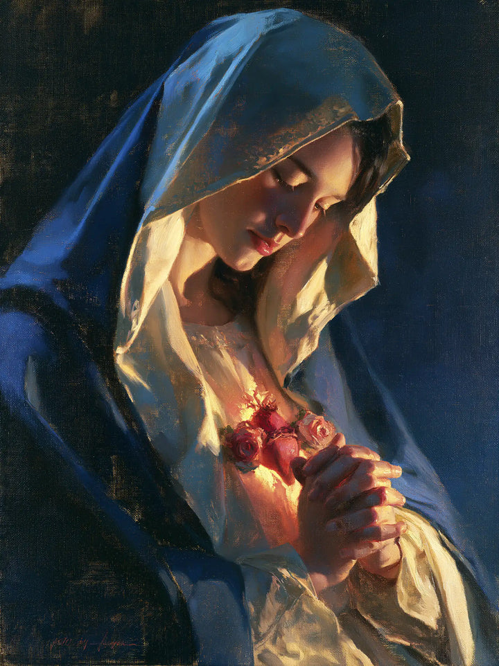Immaculate Heart of Mary - Midnight Blue Chiaroscuro · Portrait n° 23