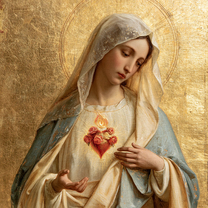 Le Cœur immaculé de Marie — Le Cœur fleuri sous l’inclinaison douce