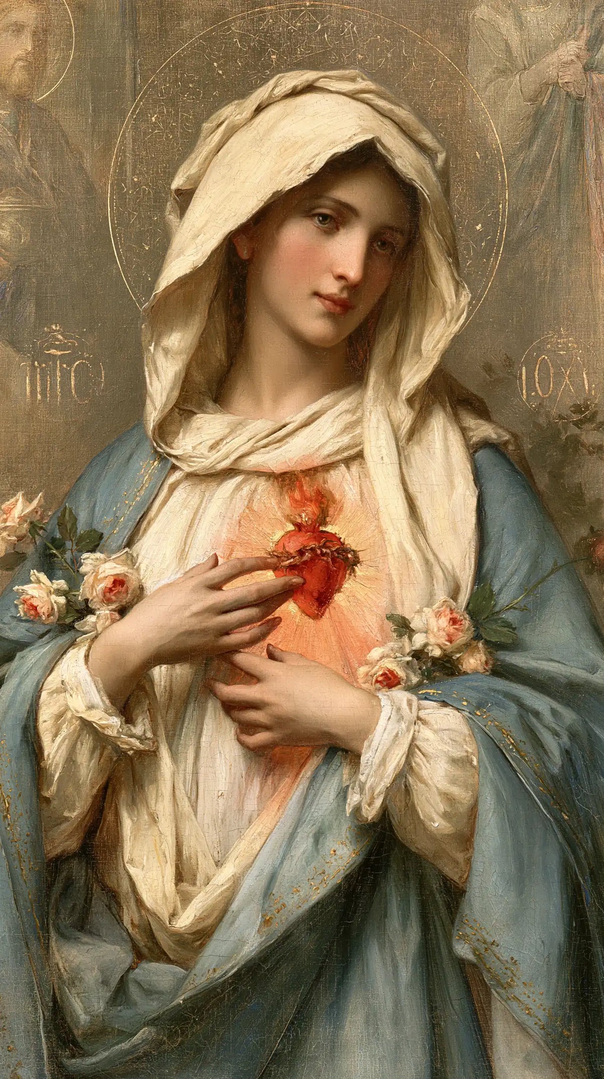 Le Cœur immaculé de Marie — Le Cœur gardé entre les roses blanches
