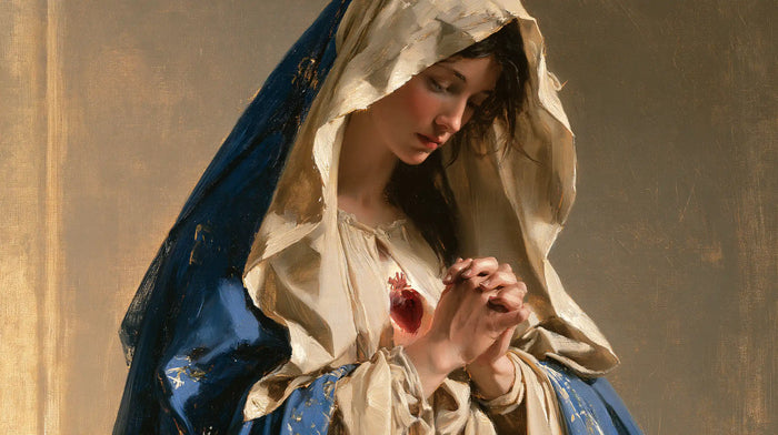 Le Cœur immaculé de Marie — Les Doigts noués sous le regard baissé
