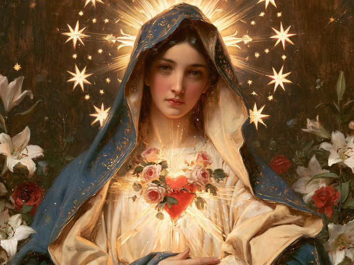 Le Cœur immaculé de Marie — Le Cœur rose sous la constellation ardente