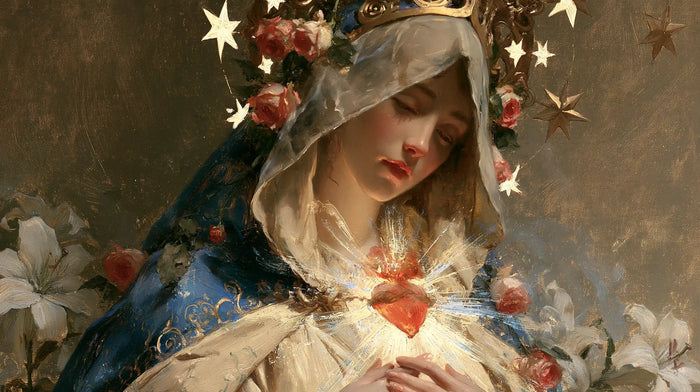 Le Cœur immaculé de Marie — La Couronne de roses et l’inclinaison lumineuse