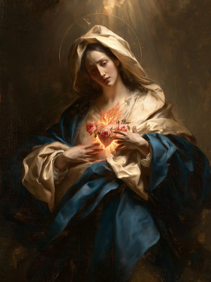 Le Cœur immaculé de Marie — Le Cœur recueilli sous la lumière haute