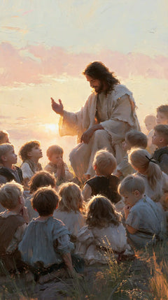 Jésus et les enfants — Le Cercle clair au pied du manteau