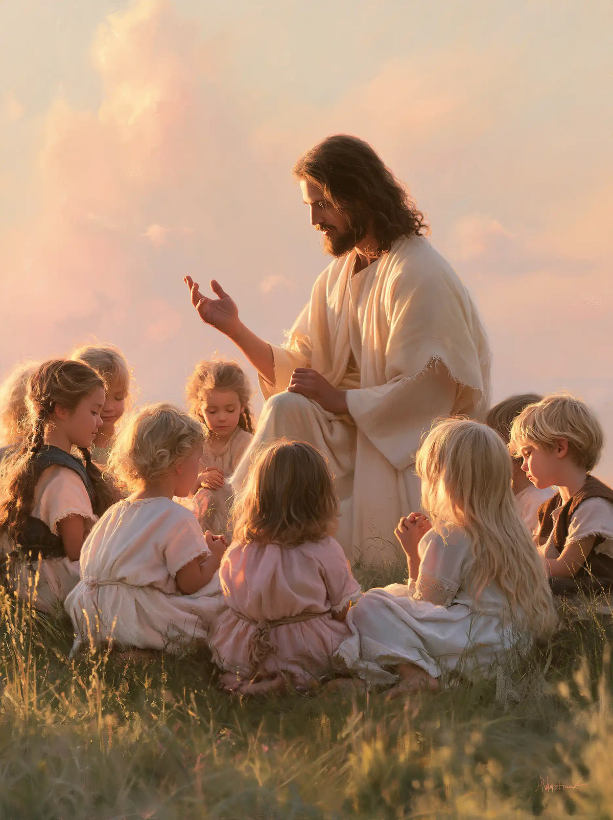 Jésus et les enfants — Le Petit Cercle des robes pastel