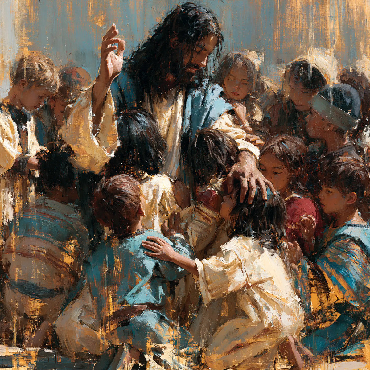 Jésus et les enfants — La Tendresse entre les mains rapprochées