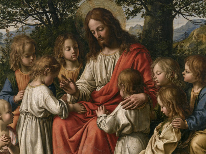 Jésus et les enfants — La Prière des petits sous le feuillage