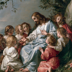 Jésus et les enfants — Le Bleu de soie dans le jardin des regards