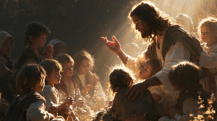 Jésus et les enfants — Les Rayons sur les petits visages