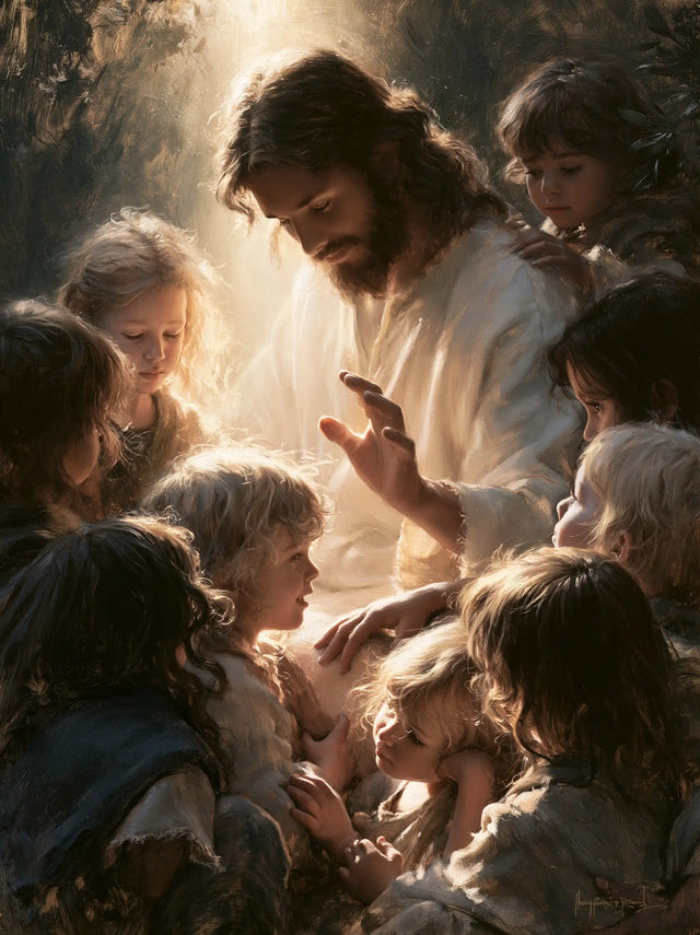 Jésus et les enfants — La Douce Inclinaison du visage