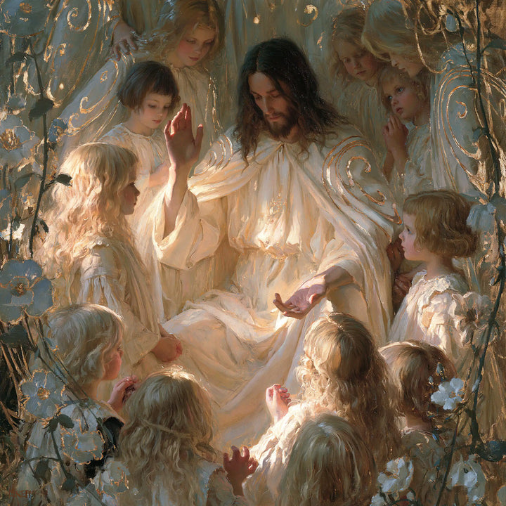Jésus et les enfants — La Clarté tissée entre les enfants