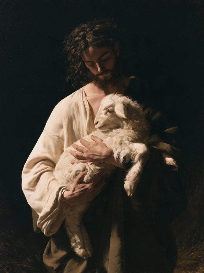 Jésus et l’Agneau — Le Gardien aux manches claires