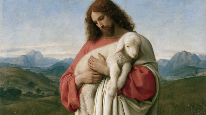 Jésus et l’Agneau — Le Repos devant les collines lointaines