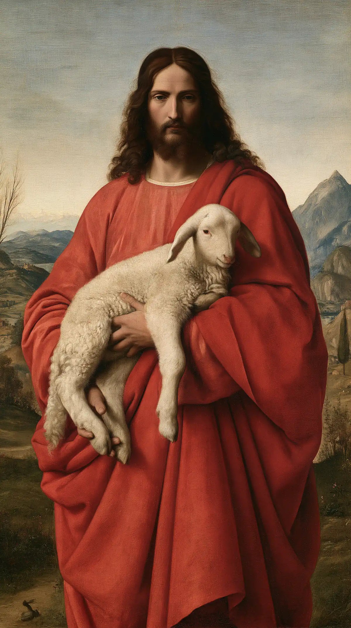 Jésus et l’Agneau — La Présence au manteau de pourpre