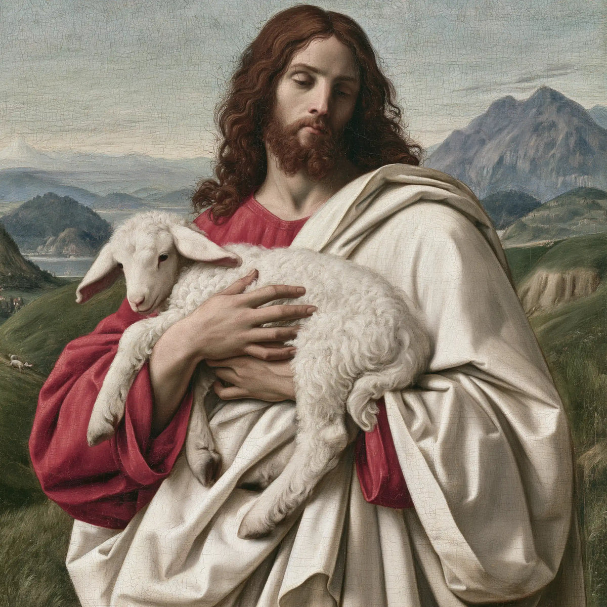 Jésus et l’Agneau — La Douceur sous les cimes grises