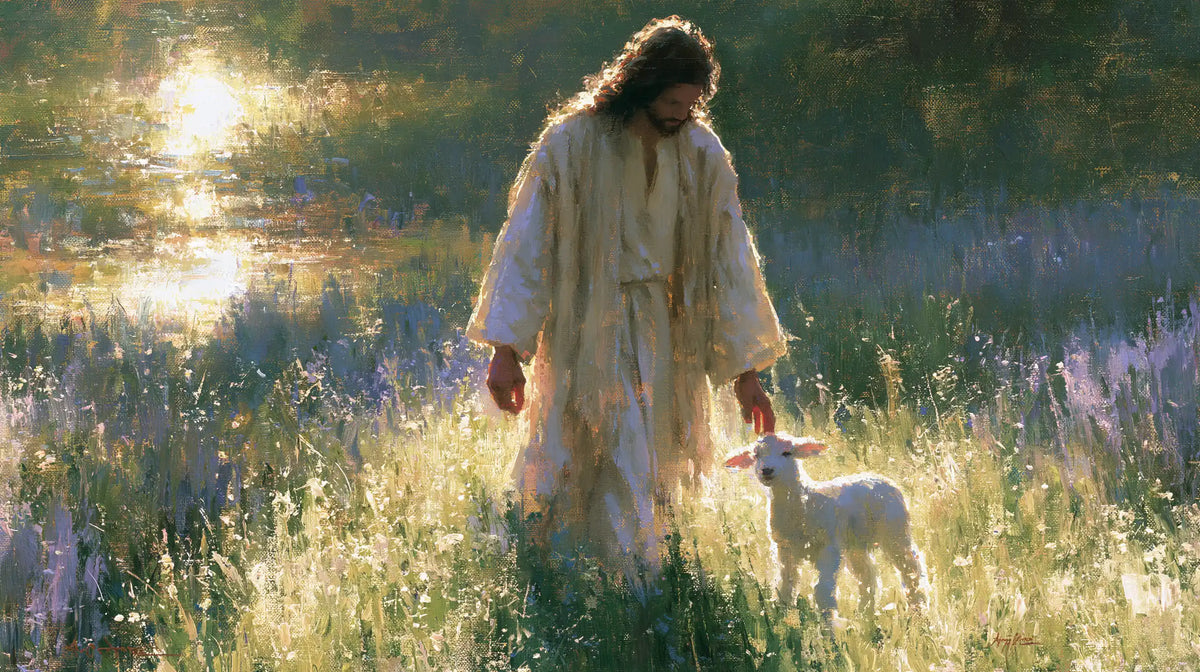 Jésus et l’Agneau — La Promenade au miroir du soleil