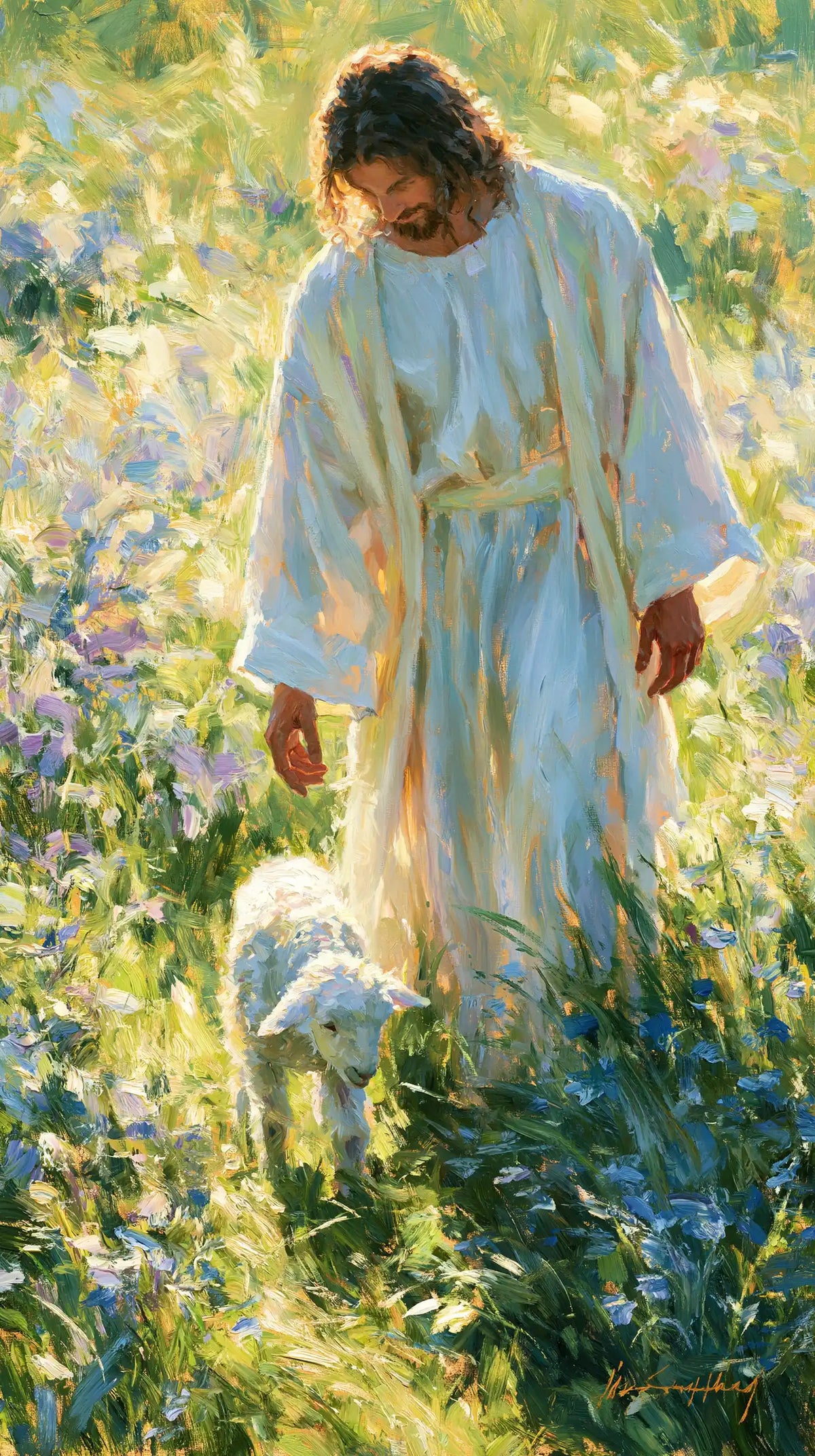 Jésus et l’Agneau — La Prairie aux étincelles d’été