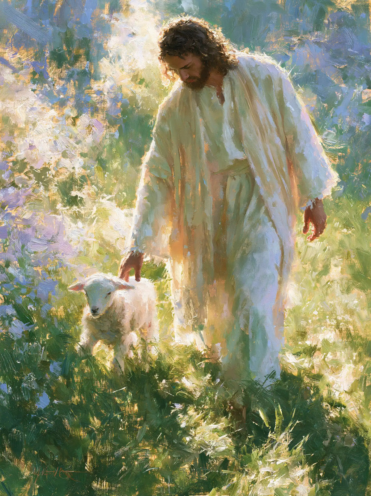 Jésus et l’Agneau — L’Accord des pas dans l’or tendre