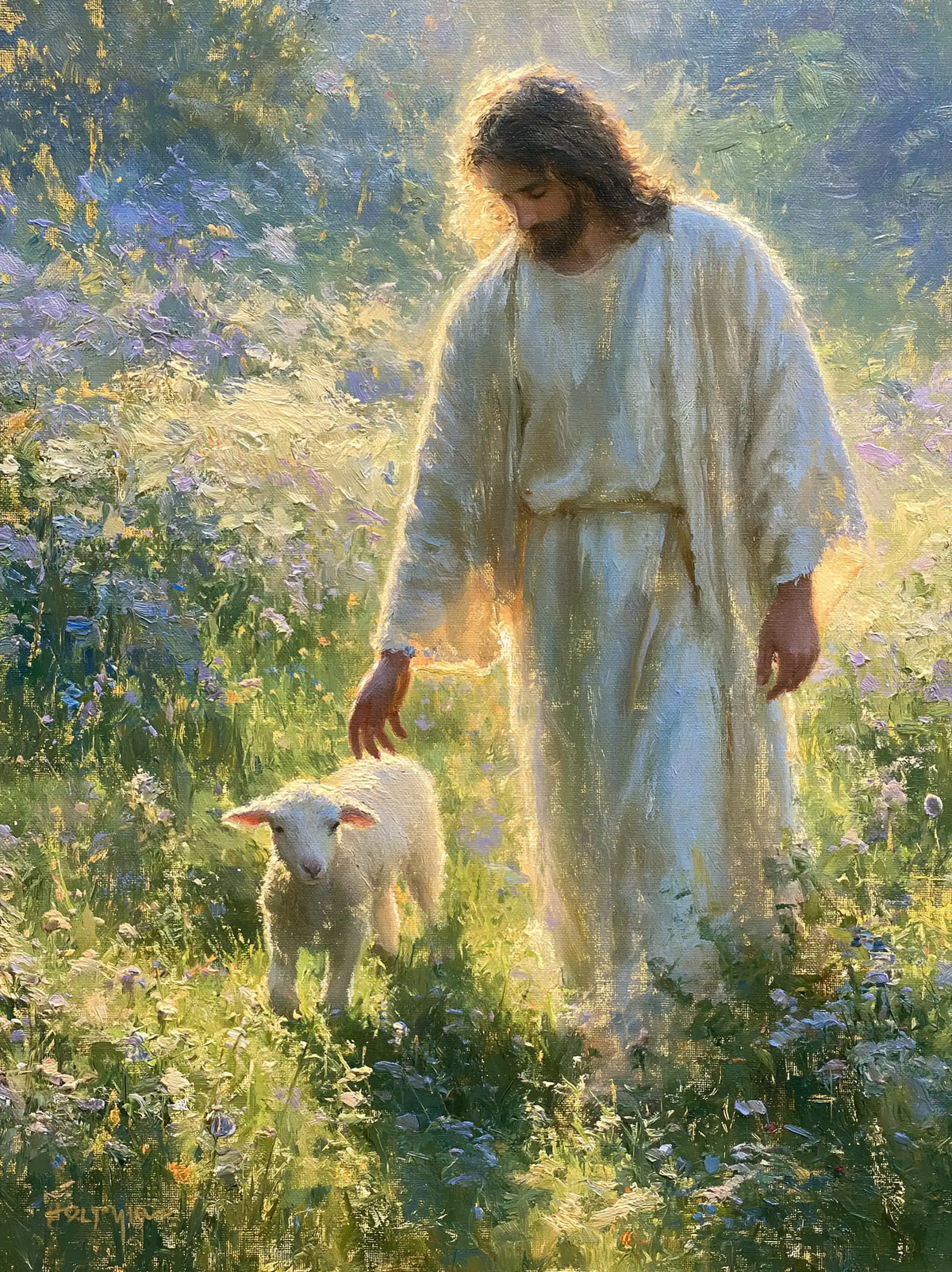 Jésus et l’Agneau — La Chevelure ourlée de soleil