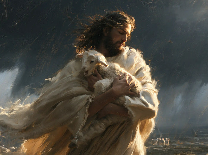 Jésus et l’Agneau — Le Refuge dans le vent de cendre
