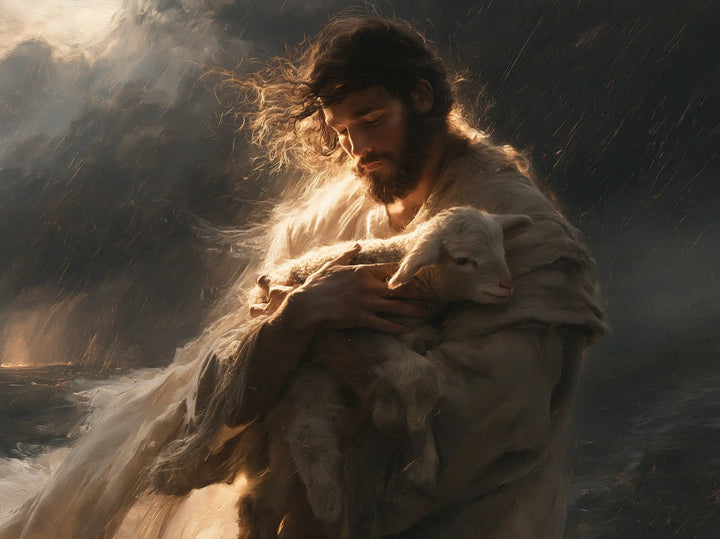 Jesus and the Lamb - Jesus Protecting the Lamb · Landscape n° 6