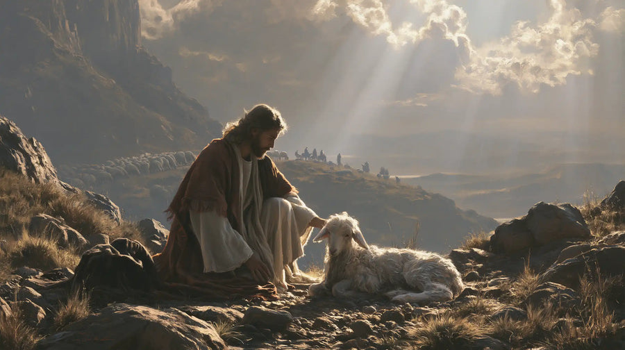 Jesus and the Lamb - The Lost Lamb Found · Landscape n° 5