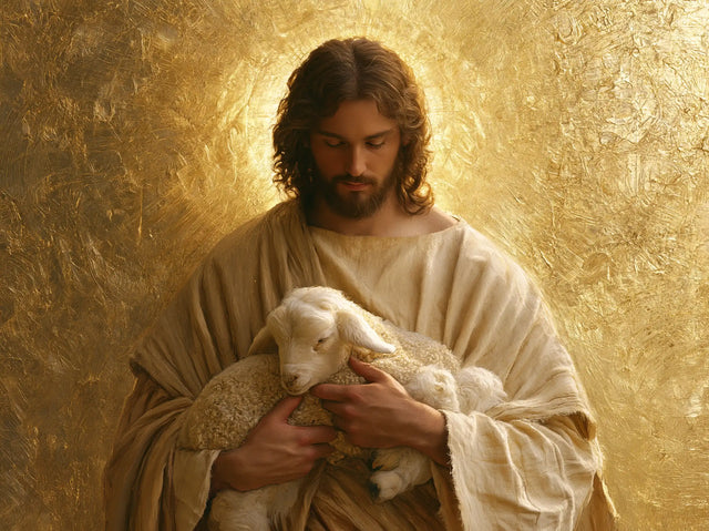 Jésus et l’Agneau — Le Petit Sommeil dans l’or recueilli