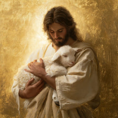 Jésus et l’Agneau — Le Regard dans la chaleur du refuge