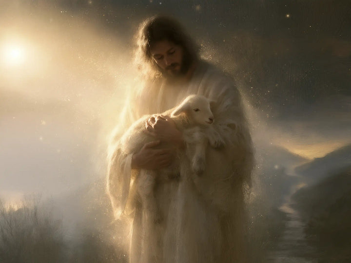 Jesus and the Lamb - Symbolist · Landscape n° 2