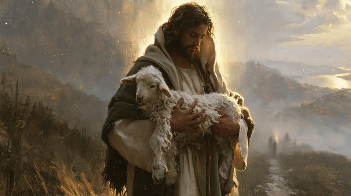 Jesus and the Lamb - Symbolist · Landscape n° 8