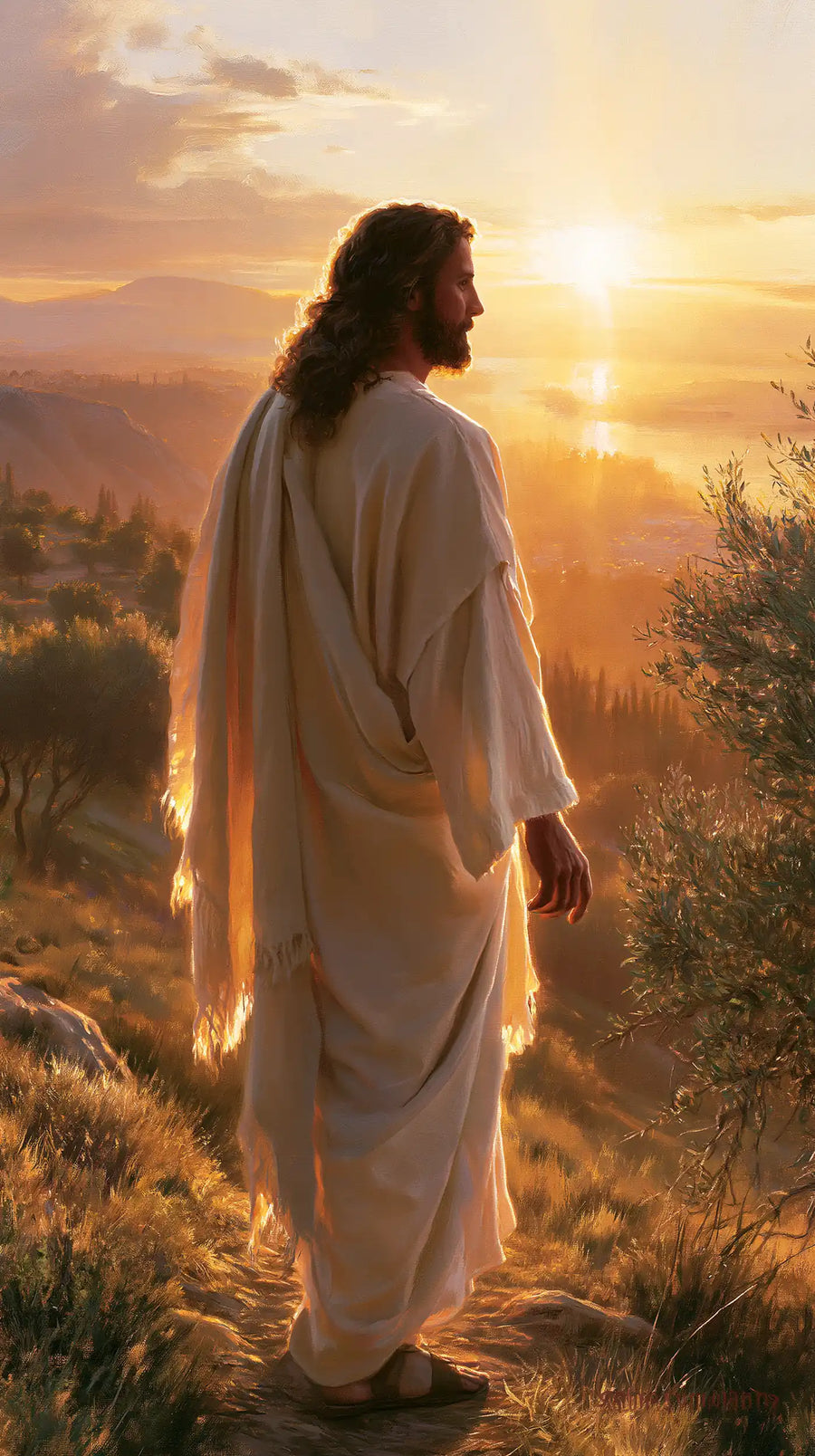 Jésus au coucher du soleil - Silence sacré · Portrait n° 11