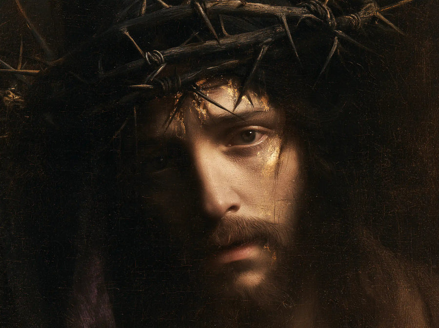Jésus couronné d’épines — La Blessure d’or du regard