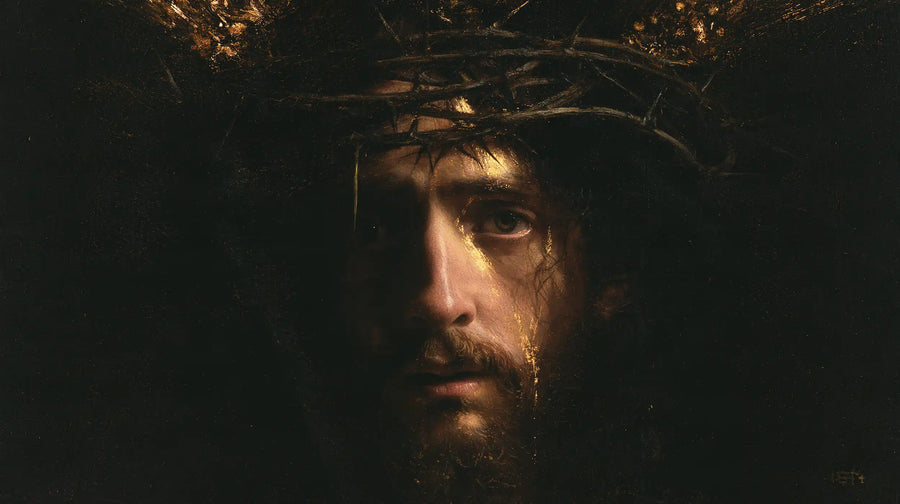 Jesus Crowned with Thorns - Black and Gold · Landscape n° 14