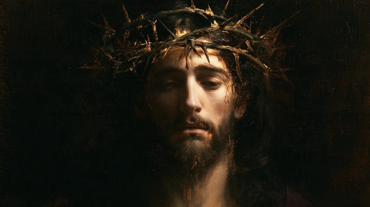Jésus couronné d’épines — Les Paupières sous le bois tressé