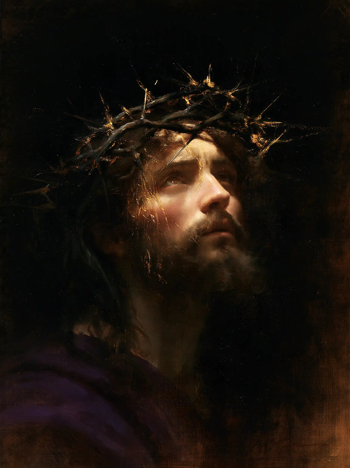 Jésus couronné d’épines — Le Regard vers l’invisible clarté