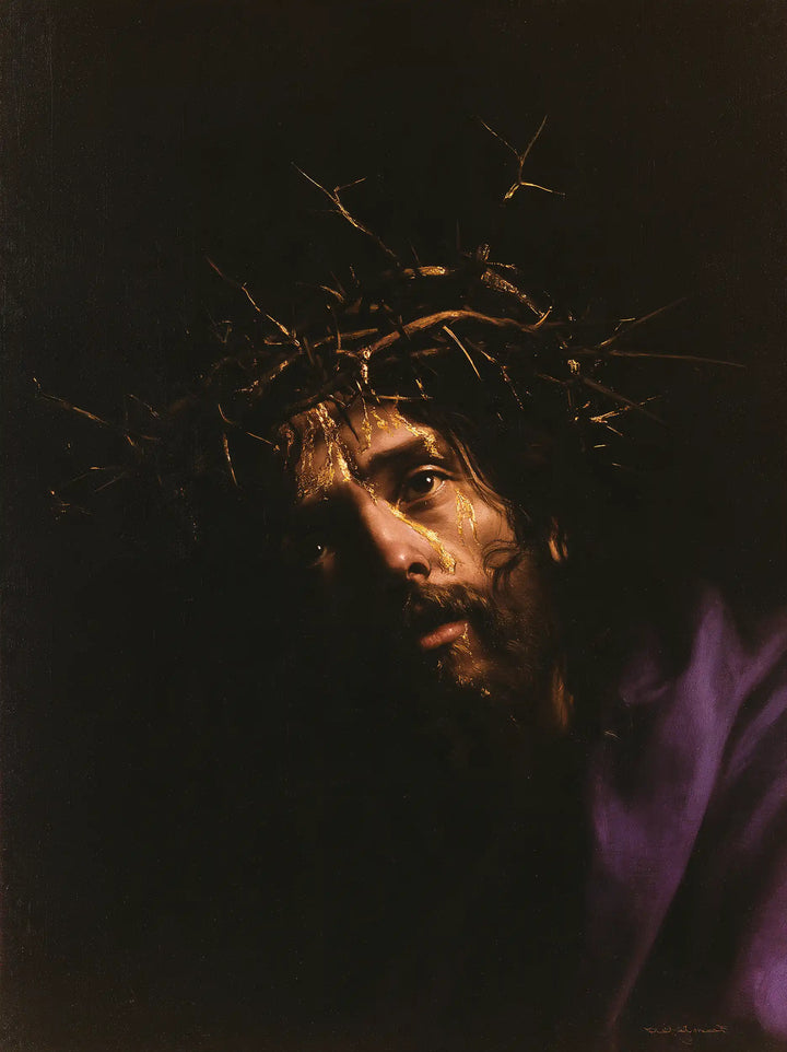 Jésus couronné d’épines — La Pourpre au bord de l’inclinaison
