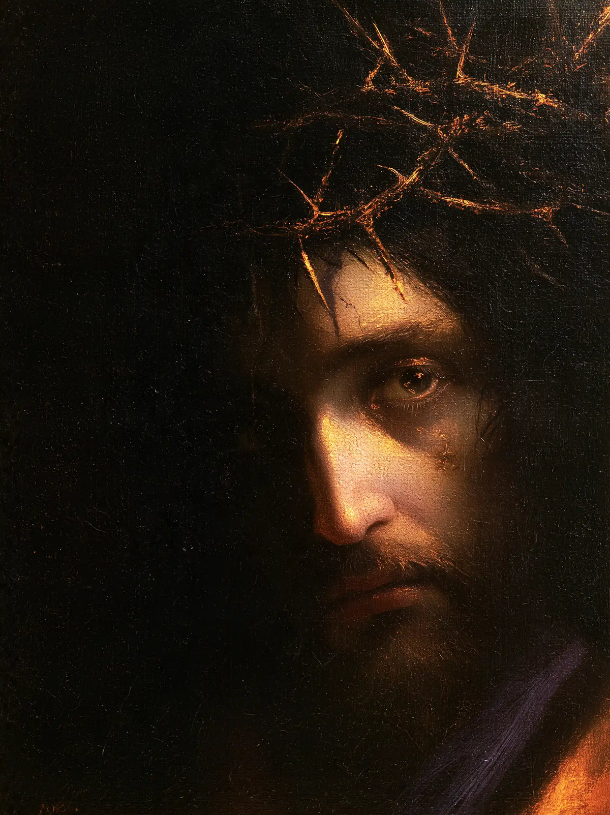 Jésus couronné d’épines — L’Œil dans la faille lumineuse