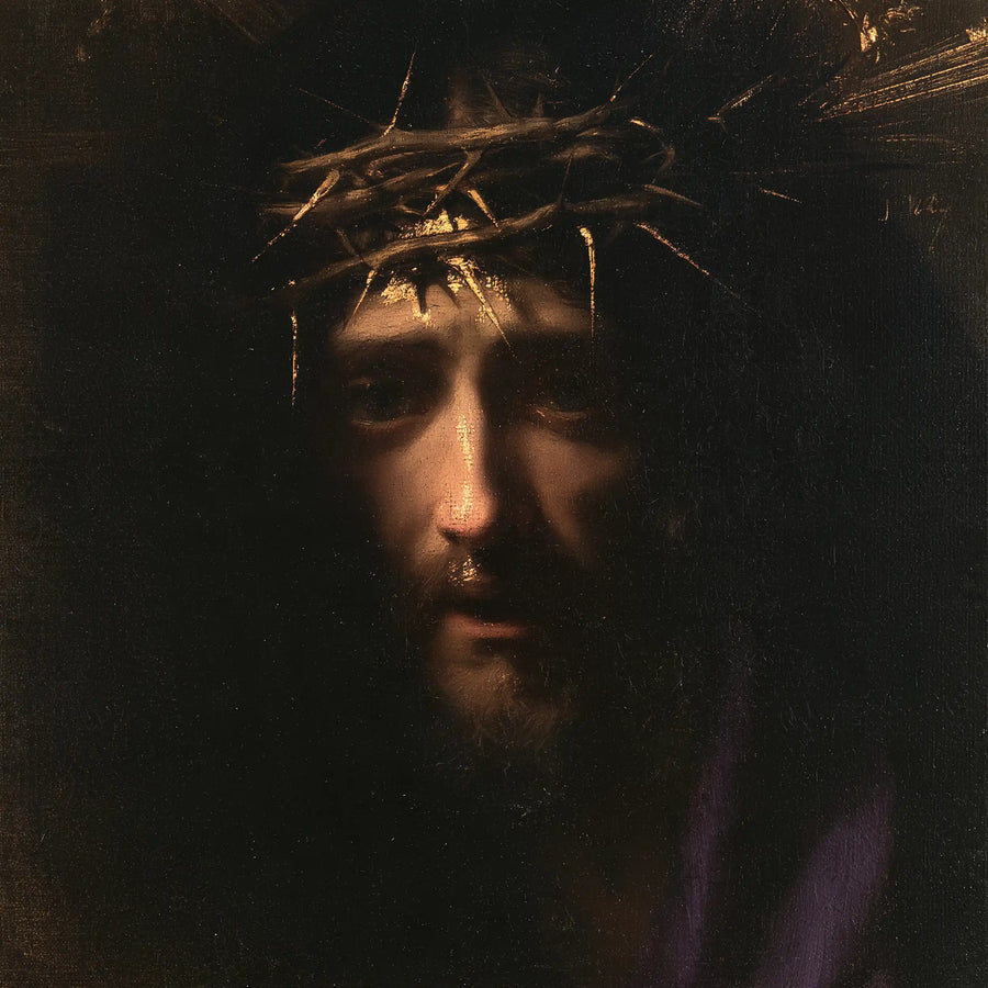 Jesus Crowned with Thorns - Black and Gold · Square n° 5