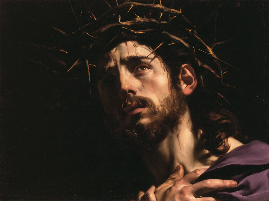 Jesus Crowned with Thorns - Caravaggio Tenebrism · Landscape n° 2