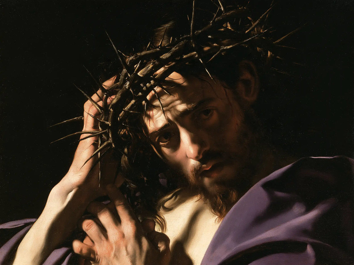 Jésus couronné d’épines — La Tempe au contact des épines