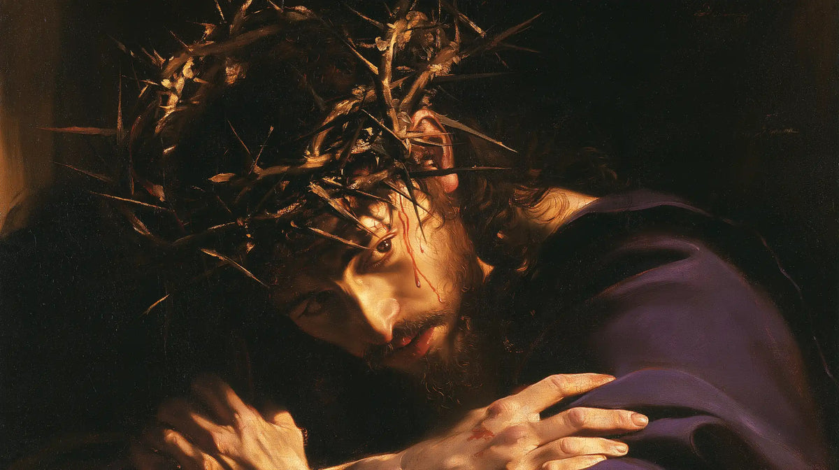 Jésus couronné d’épines — Le Repli sur l’épaule pourpre