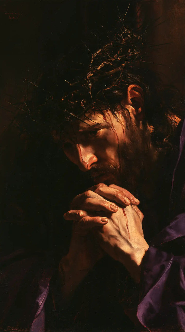 Jésus couronné d’épines — Les Lèvres proches de la prière
