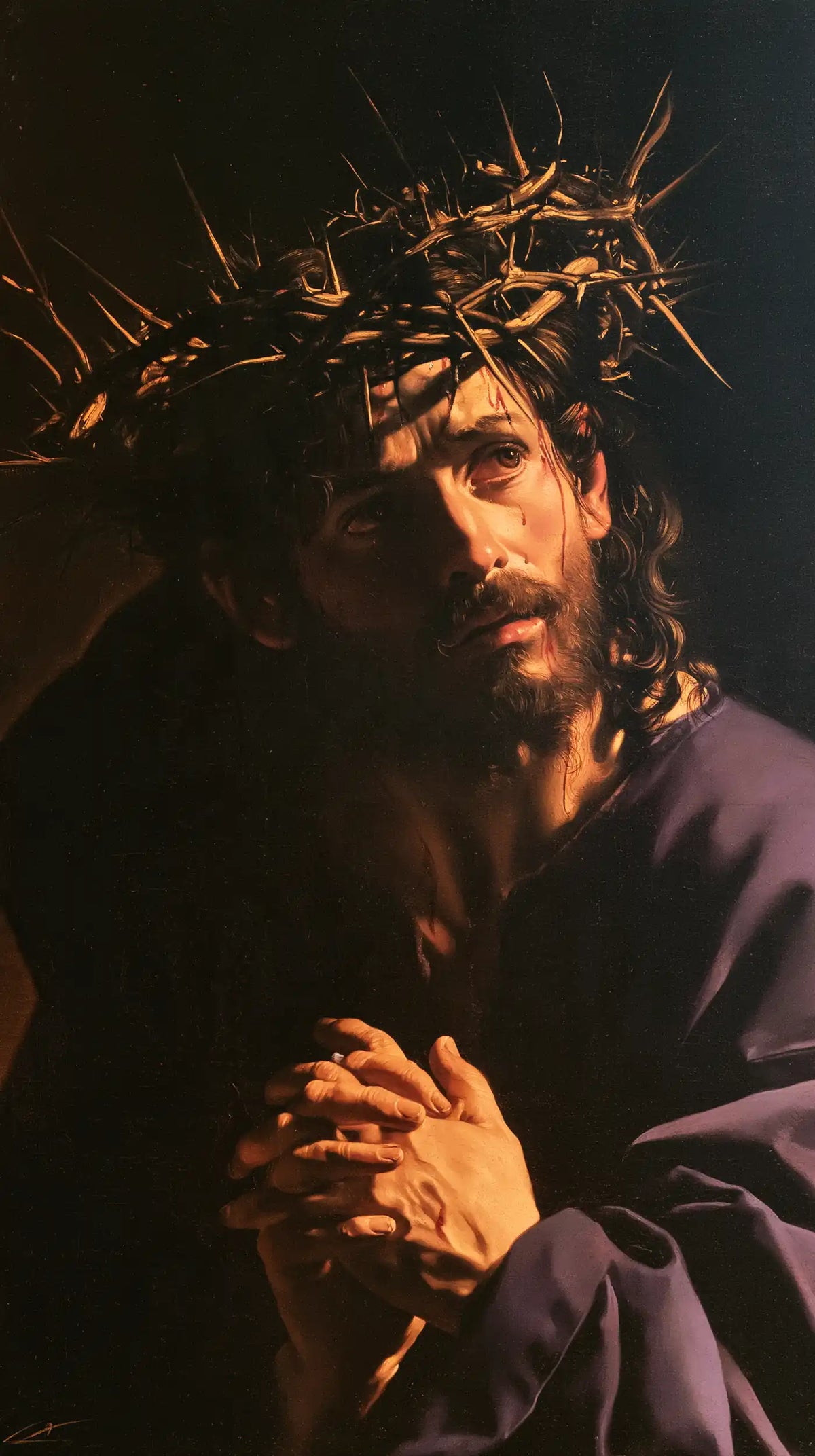 Jésus couronné d’épines — La Supplication au bord du manteau
