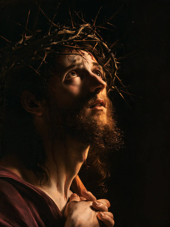 Jésus couronné d’épines — La Prière au cou de lumière