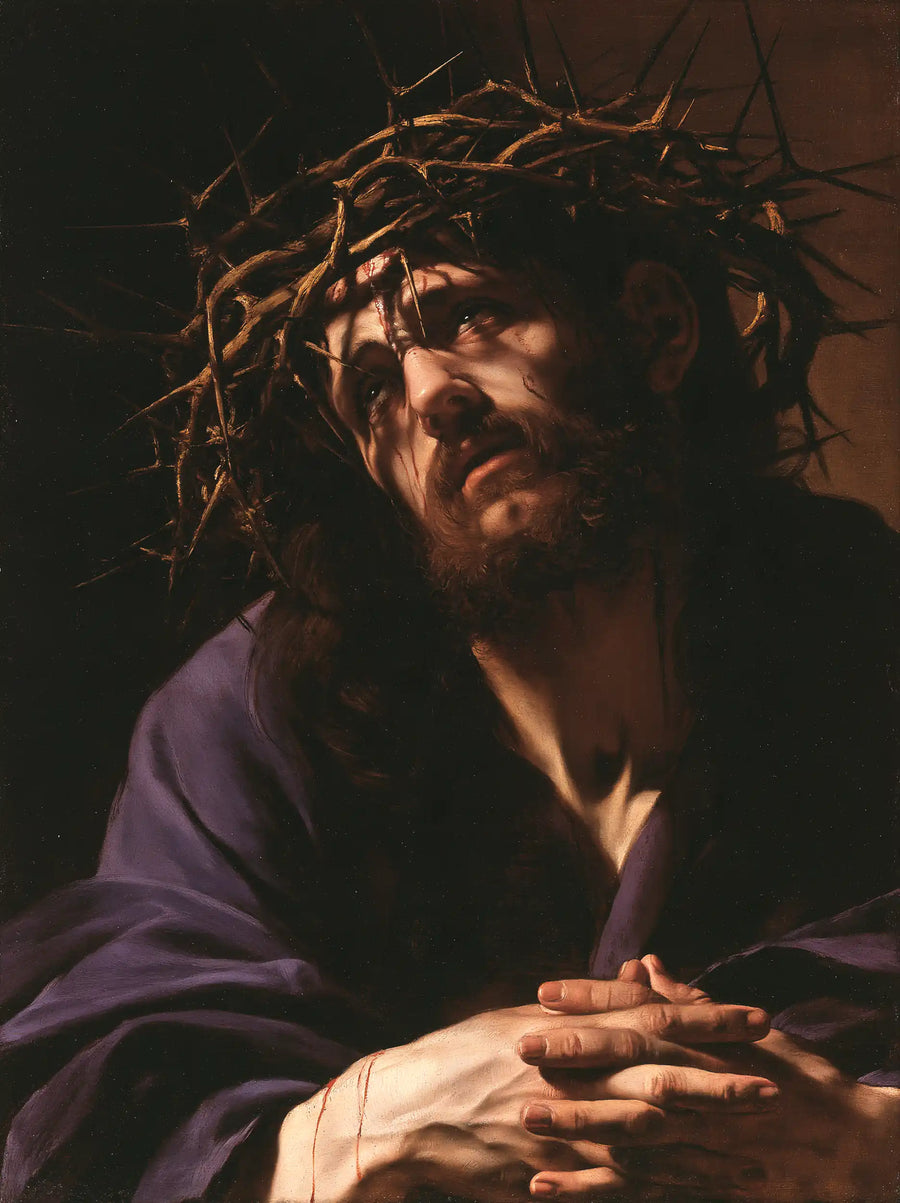 Jésus couronné d’épines — Le Repos des mains sous la couronne lourde